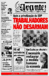 Capa do jornal Avante!