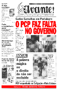 Capa do jornal Avante!