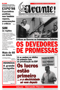 Capa do jornal Avante!