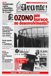 Capa do jornal Avante!