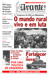 Capa do jornal Avante!