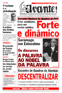 Capa do jornal Avante!